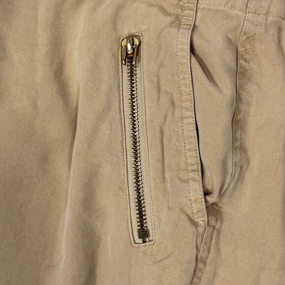 Ralph Lauren Women’s 12 Silk Cargo Pants Beige Utility Style 30" Inseam - Picture 6 of 10